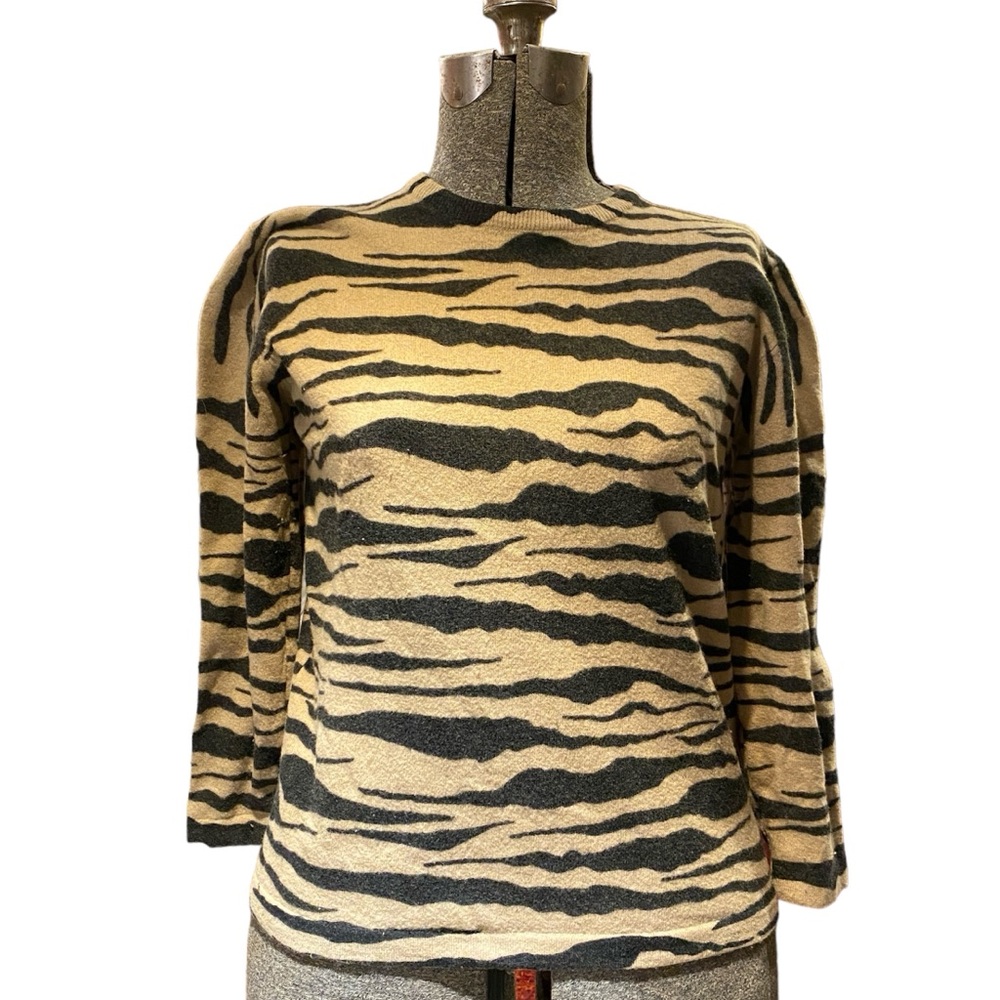 Vintage - Animal Print Wool and Angora Fall Winter Top 🐅